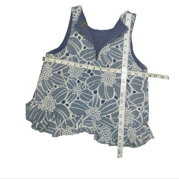 NWOT ANTHROPOLOGIE PASTORAL SWING TOP  Chambray Sleeveless SUNDAY IN BROOKLYN XS - Picture 6 of 11